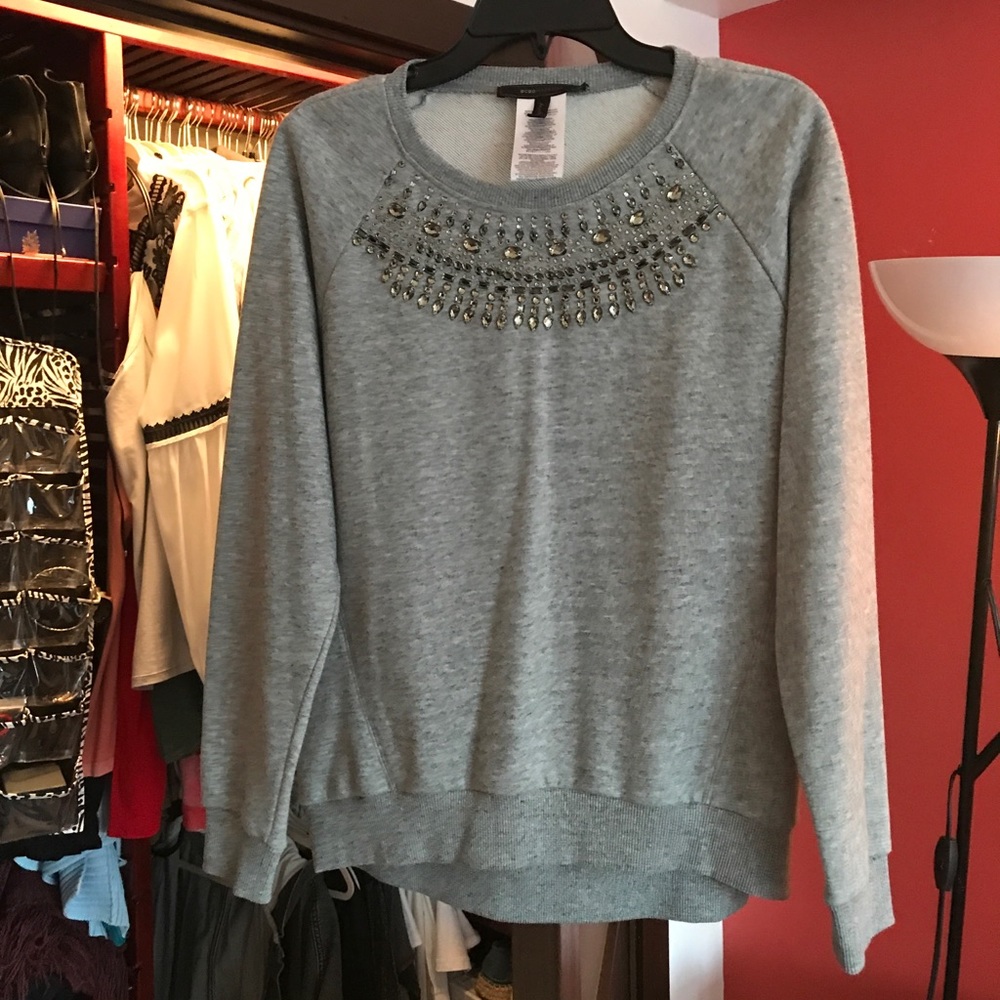 BCBG jeweled sweater